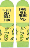 Funny Pickle Socks for Kids Who Love Pickle, Novelty Pickle Gifts, Children's Gag Gifts, Gifts for Pickle Lovers, Funny Sayings If You Can Read This, Bring Me A Pickle Socks, Gifts for 7-10 Years Old