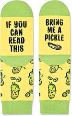 Children Novelty Knit Funny Pickle Socks Gifts for Pickle Lovers