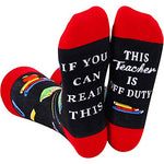 Teacher Off Duty Socks, Gift For Teachers, Birthday, Retirement, Anniversary, Christmas, Gift For Him, Present for Teachers, Men Teacher Socks