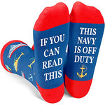 Navy Off Duty Socks, Gift For Navy, Birthday, Retirement, Anniversary, Christmas, Gift For Him, Present for Navy, Men Navy Socks