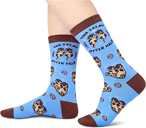 Women's Novelty Cute Cat Socks Gifts for Otter Lovers