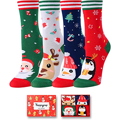 Holiday Socks for Boys Girls, Christmas Presents, Xmas Gifts, Stocking Stuffers, Best Secret Santa Gifts, Funny Children Christmas Socks, Santa Socks, Novelty Christmas Gifts for Kids 4-7 Years Old