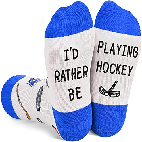 Novelty Hockey Socks For Boys Girls, Funny Hockey Gifts, Ball Sports Lover Gift, Unisex Pattern Socks for Kids, Funny Socks, Cute Socks, Fun Hockey Themed Socks, Gifts for 7-10 Years Old