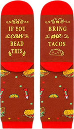 Women's Novelty Non-Slip Crazy Taco Socks Gifts for Taco Lovers