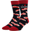 Men's Bacon Socks, Bacon Lover Gift, Funny Food Socks, Novelty Bacon Gifts, Gift Ideas for Men, Funny Bacon Socks for Bacon Lovers, Father's Day Gifts