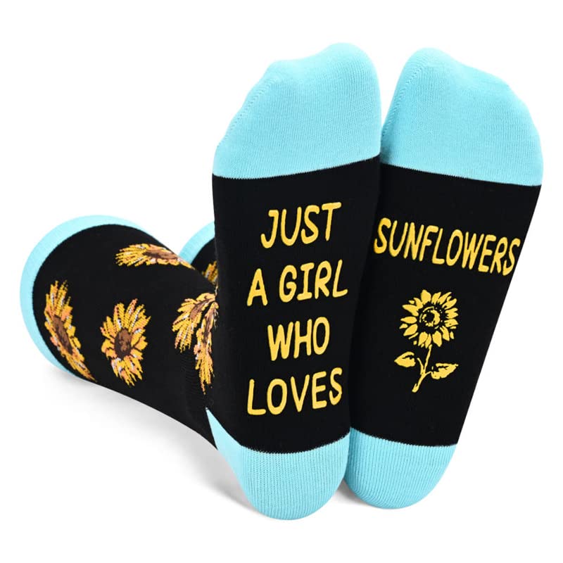 Funny Sunflower Gifts for Women Sunshine Gifts for Women, Crazy Plant Lover Gifts, Gifts for Nature Lovers, Sunflower Socks Plant Socks