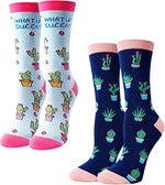 Unique Cactus Socks Ideal Gifts for Plant Lovers Funny Cactus Gift for Women, Nature Lover Gift