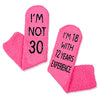 Women's Funny Fuzzy Slipper 30th Birthday Socks with Funny Saying For 30 Year Old Girls