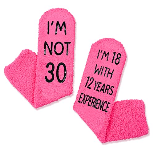 Unique 30th Birthday Gifts for 30 Year Old Women, Funny 30th Birthday Socks, Crazy Silly Gift Idea for Mom, Wife, Sister, Friends, Birthday Gift for Her