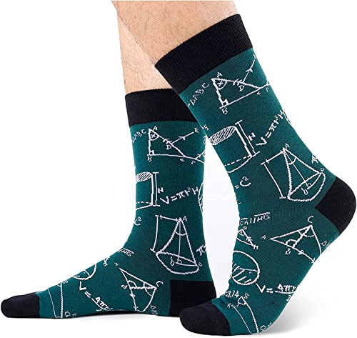 Men's Math Socks, Perfect Gifts for Math Lovers, College & High School Students, Physicists, Mathematicians, Accountants, Actuaries, Best Math Teacher Gifts