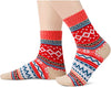 5 Pairs Women Wool Socks, Warm Cabin Nordic Socks, Vintage Socks, Thick Knit Cozy Socks Winter Socks for Women Gifts