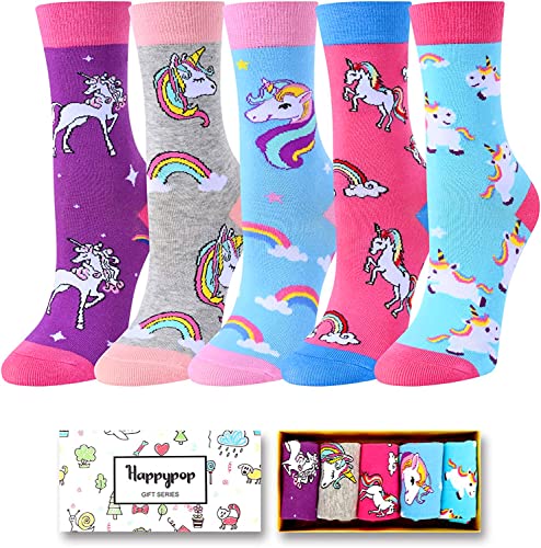 Toddler Girls Fashion Crew Crazy Unicorn Socks Gifts for Unicorn Lovers