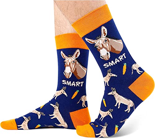 Men's Funny Thick Crazy Donkey Socks Gifts for Donkey Lovers