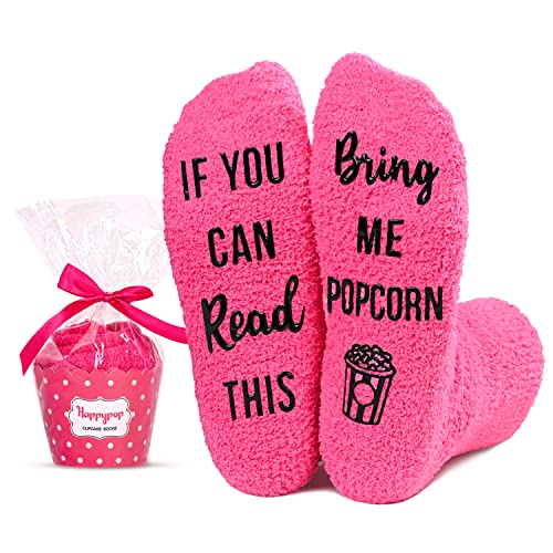Women's Popcorn Socks, Popcorn Lover Gift, Funny Food Socks, Novelty Popcorn Gifts, Gift Ideas for Women, Funny Popcorn Socks for Popcorn Lovers, Mother's Day Gifts