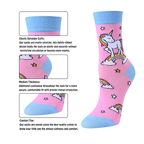 Unicorn Lover Gifts for Girls Unique Presents for Children Fun Girls' Novelty Unicorn Socks, Gifts for 4-7 Years Old Girls