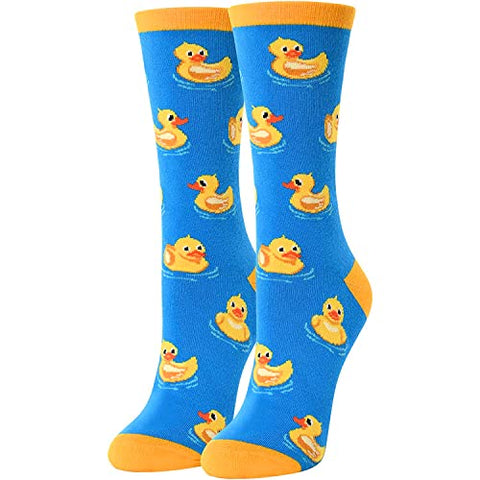 Golf Socks Hicarer 2 Pairs Funny Animal Funny Duck Socks Novelty Socks Duck Teamed Gifts For Women Mum Men Father's Day Rubber Duck