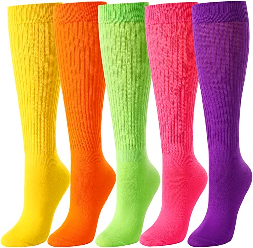 Buy 3 Pairs Slouch Socks for Women, Soft Extra Long Scrunch Knee High Sock,  Bulk Pack, White, One Size at