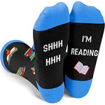 Crazy Cool Book Socks,Funny Silly Socks for Men, Unique Book Lovers Gifts for Reading Enthusiasts, Book Gifts,Reading Gifts