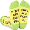 Funny Pickle Socks for Kids Who Love Pickle, Novelty Pickle Gifts, Children's Gag Gifts, Gifts for Pickle Lovers, Funny Sayings If You Can Read This, Bring Me A Pickle Socks, Gifts for 7-10 Years Old