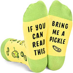 Funny Pickle Socks for Kids Who Love Pickle, Novelty Pickle Gifts, Children's Gag Gifts, Gifts for Pickle Lovers, Funny Sayings If You Can Read This, Bring Me A Pickle Socks, Gifts for 7-10 Years Old