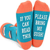 Unisex Women and Men Novelty Mid-Calf Non-Slip Funny Sushi Socks Food Gifts