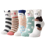 Winter Warm Women Coral Socks Soft Fuzzy Thermal Cozy Cartoon Sock Girl Gifts