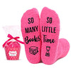 Women's Novelty Fuzzy Fluffy Warm Cozy Book Socks Gifts for Book lovers