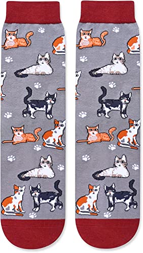 Cute Pet Socks With Balls Novelty Cat Hosiery For Women Soft Cotton
