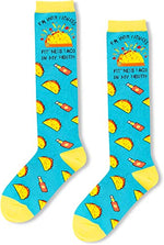 Women's Taco Socks, Mexican Theme Socks, Taco Gifts, Taco Lover Presents, Unique Gift Ideas For Women, Ladies Socks, Taco Tuesday, Fast Food Socks