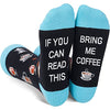 If You Can Read This Bring Me Coffee, Funny Novelty Socks for Men Women, Novelty Unisex Coffee Gifts, Funny Saying Socks