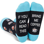 If You Can Read This Bring Me Coffee, Funny Novelty Socks for Men Women, Novelty Unisex Coffee Gifts, Funny Saying Socks