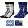 Novelty Gifts for Music Lovers,Players, Composers, Conductors, Music Performers, Singers, and Music Teachers, Music Note Socks Gift For Men, Musician Gifts