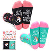 Women's Novelty Crazy Cancer Socks Chemo Patient Gifts-2 Pack