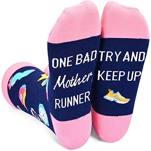 Novelty Running Socks for Women who Love to Run, Funny Running Gifts for Runners, Running Enthusiast Gifts