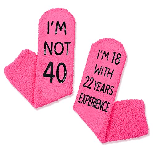 40th Birthday Gift for Her, Unique Presents for 40-Year-Old Women, Funny Birthday Idea for Mom Wife  Sister Crazy Silly 40th Birthday Socks