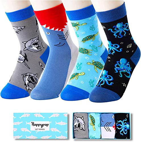 Funny Boys Socks Boy Animal Socks Gifts for 4-7 Years Old Boys, Best Gifts for Your Brother, Son, Grandson On Birthdays, Holidays, Children's Day Gifts, Christmas Gifts