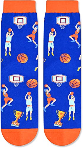 Novelty Basketball Socks, Funny Basketball Gifts for Basketball Lovers, Ball Sports Socks, Gifts For Men Women, Unisex Basketball Themed Socks, Sports Lover Gift, Silly Socks, Fun Socks