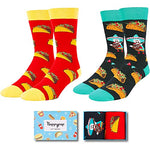 Taco Tuesday, Men's Taco Socks, Anniversary Gift for Him, Taco Lover Gift, Funny Food Socks, Novelty Taco Gifts for Dad, Funny Taco Socks for Taco Lovers