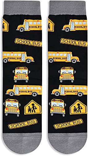 Unisex Funny Bus Driver Socks, School Bus Driver Socks, Bus Driver Gifts School Bus Driver Gifts Bus Driver Appreciation Gifts Best Bus Driver Gifts