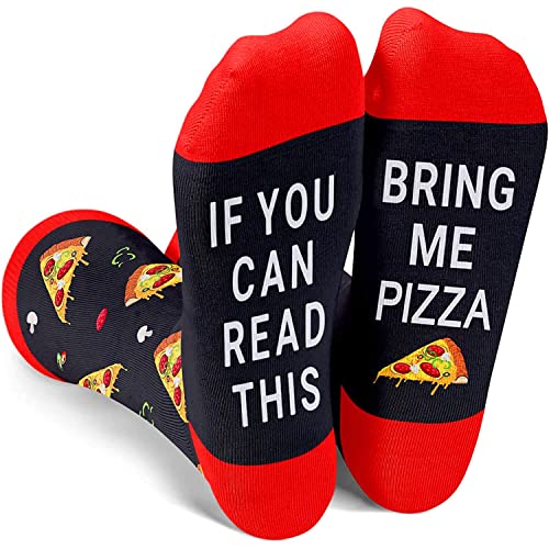 Women's Novelty Non-Skid Fun Pizza Socks Gifts for Pizza Lovers