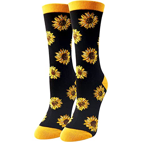 Cute Sunflower Gifts for Women Sunshine Gifts for Women, Crazy Plant Lover Gifts, Gifts for Nature Lovers, Plant Socks Sunflower Socks