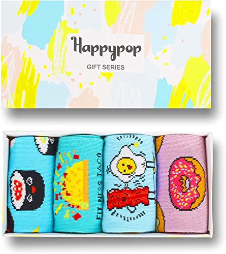 Kids' Novelty Funny Food Socks Gifts for Food Lovers-4 Pack