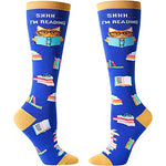 Women's Cool Knee High Long Knit Novelty I'm Reading Socks Gifts for Reading Lovers