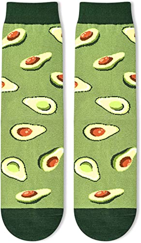 Avocado Gifts Unisex Funny Fruit Socks Avocado Gifts for Women and Men Novelty Avocado Socks