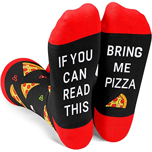 Men's Funny Non-Skid Cute Pizza Socks Gifts for Pizza Lovers
