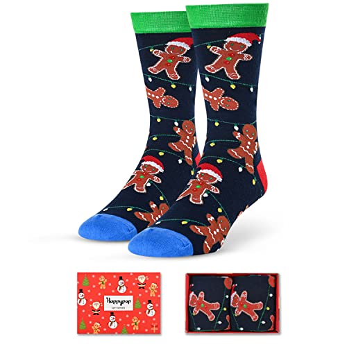 Xmas Gifts, Christmas Socks, Gingerbread Socks, Holiday Gifts, Christmas Vacation Gifts, Funny Christmas Gifts for Men Women, Santa Gift Stocking Stuffer