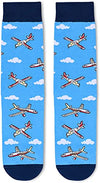 Men's Novelty Funny Airplane Socks Gifts for Airplane Lovers, Airplane Socks for Men, Airplane Gift, Gifts for Men, Gift for Dad, Men's Gift, Novelty Socks, Airplane Gifts for him