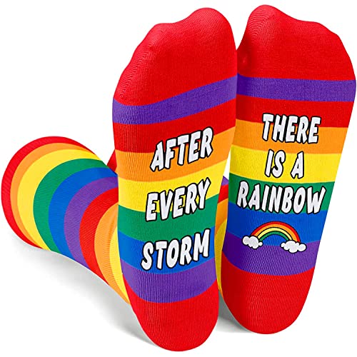 Women Rainbow Socks, Pride Socks for Women, Lgbtq Socks, Funny Colorful Striped Socks, Lesbian Gifts, Lgbtq Gifts, Pride Gifts