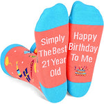 21th Birthday Gift for Her, Unique Presents for 21-Year-Old Women, Funny Birthday Idea for Mom Wife Daughter Sister Crazy Silly 21th Birthday Socks