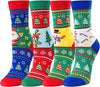 Santa Socks, Best Secret Santa Gifts, Funny Children Christmas Socks, Stocking Stuffers, Holiday Socks for Boys Girls, Christmas Presents, Xmas Gifts, Novelty Christmas Gifts for Kids, Gifts for 7-10 Years Old